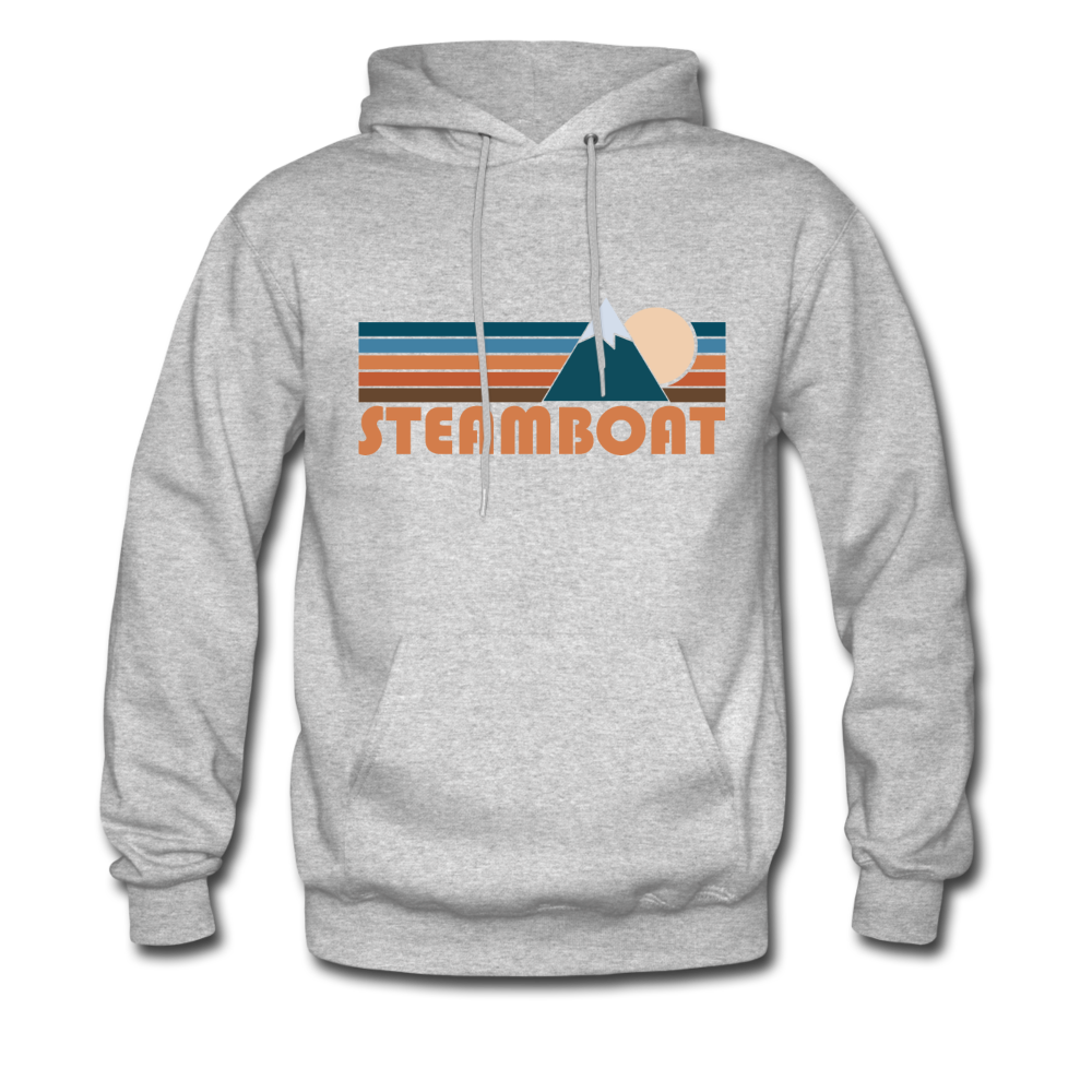 Steamboat, Colorado Hoodie - Retro Mountain Steamboat Hooded