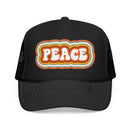 Kids Retro Peace Trucker Hat Boho - Youth Snapback Cap
