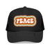 Kids Retro Peace Trucker Hat Boho - Youth Snapback Cap