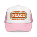 Kids Retro Peace Trucker Hat Boho - Youth Snapback Cap