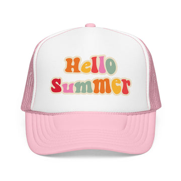 Kids Hello Summer Trucker Hat Boho - Youth Snapback Cap