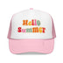 Kids Hello Summer Trucker Hat Boho - Youth Snapback Cap