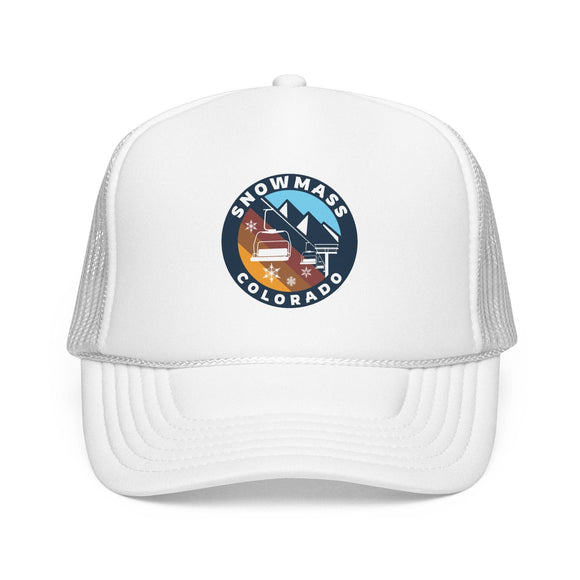 Kids Snowmass, Colorado Retro Ski Lift Mountain Foam Trucker