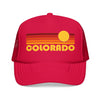 Kids Colorado Retro Sunset Trucker Hat - Youth Snapback Cap