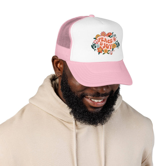 Kids Peace and Joy Trucker Hat Boho - Youth Snapback Cap