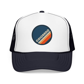 Kids Colorado Retro Trucker Hat - Youth Snapback Cap on white background