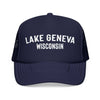 Kids Lake Geneva, Wisconsin Trucker Hat Foam - Youth Cap on white background