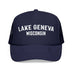 Kids Lake Geneva, Wisconsin Trucker Hat Foam - Youth Cap on white background