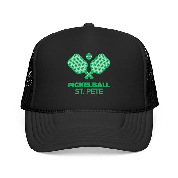 Kids St. Pete, Florida Pickleball Trucker Hat - Youth Cap on white background
