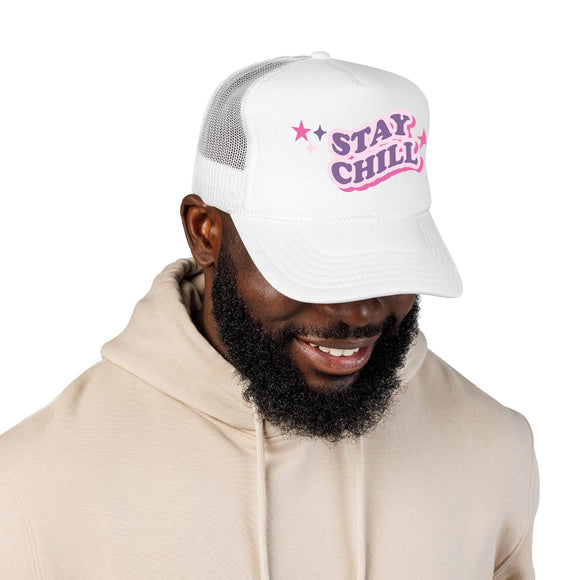 Kids Stay Chill Trucker Hat Boho - Youth Snapback Cap