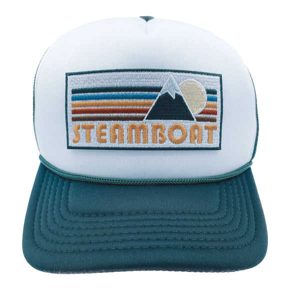 Kids' Steamboat, Colorado Trucker Hat - Retro Mountain Snapback Youth Hat