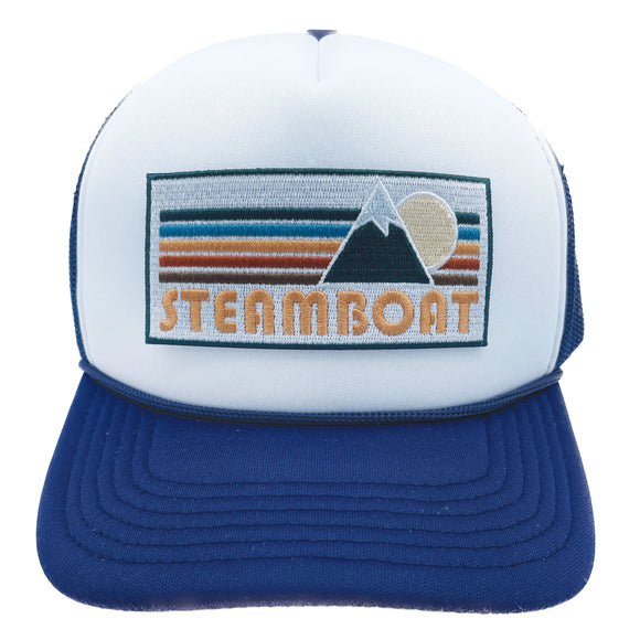 Kids' Steamboat, Colorado Trucker Hat - Retro Mountain Snapback Youth Hat