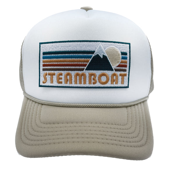 Kids' Steamboat, Colorado Trucker Hat - Retro Mountain Snapback Youth Hat
