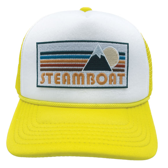Kids' Steamboat, Colorado Trucker Hat - Retro Mountain Snapback Youth Hat