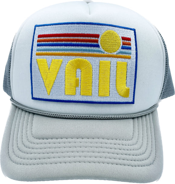Kids' Vail, Colorado Trucker Hat - Retro Sun Snapback Youth Hat