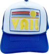 Kid's Vail, Colorado Hat (Ages 2-12) - Retro Sun Snapback Trucker Vail Youth Hat / Kid's Hat