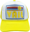 Kid's Vail, Colorado Hat (Ages 2-12) - Retro Sun Snapback Trucker Vail Youth Hat / Kid's Hat