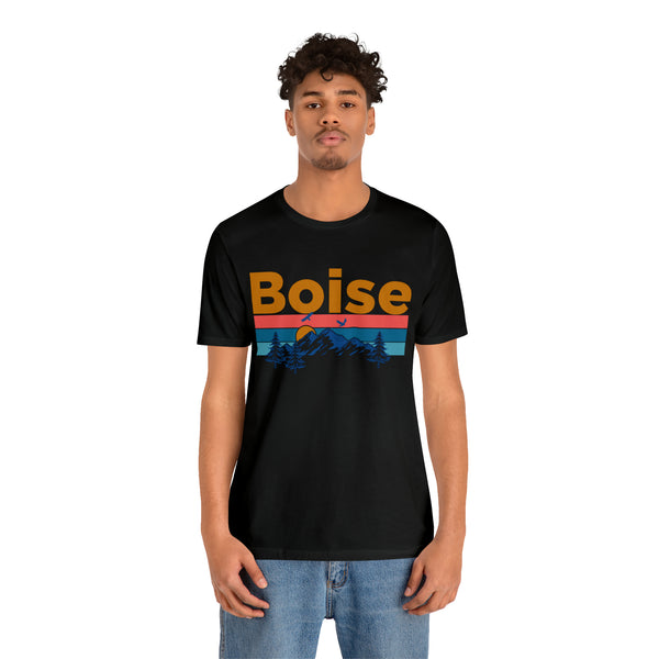 Boise, Idaho Shirt - Mountain Sunset Unisex Boise T-Shirt