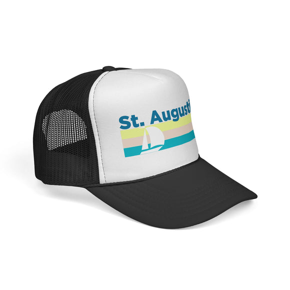 St Augustine, Florida Retro Sailboat Trucker Hat
