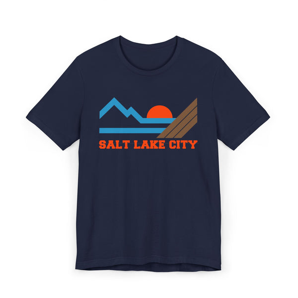 Salt Lake City, Utah Retro Mountains Sunset T-Shirt | Vintage Salt Lake City Tee