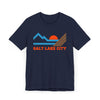 Salt Lake City, Utah Retro Mountains Sunset T-Shirt | Vintage Salt Lake City Tee