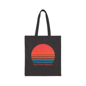 Daytona Beach, Florida Retro 80s Cotton Canvas Daytona Beach Tote Bag