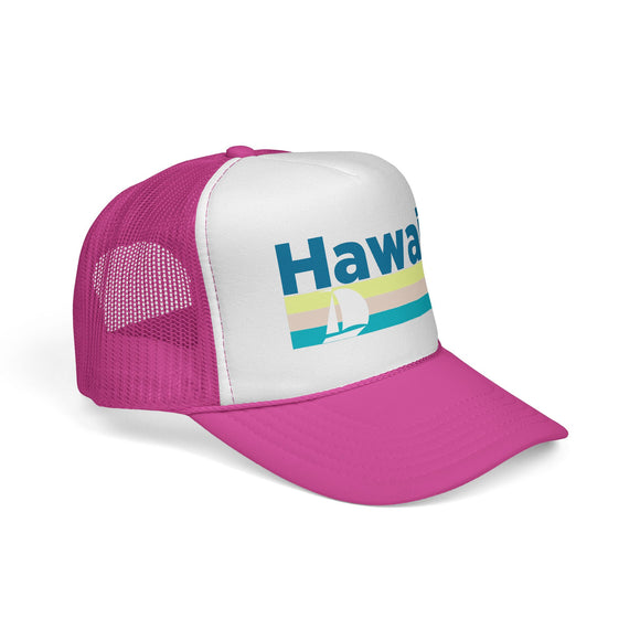 Hawaii Retro Sailboat Trucker Hat