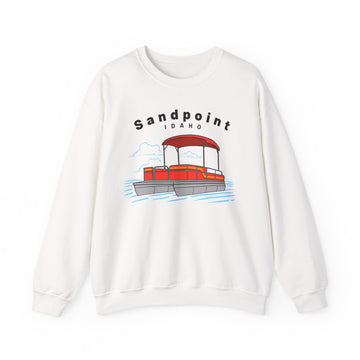 Sandpoint, Idaho Sweatshirt - Pontoon Boat Sweatshirt