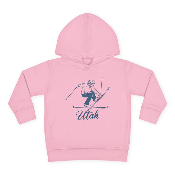 Utah Toddler Hoodie - Unisex Vintage Skiing Utah Sweatshirt