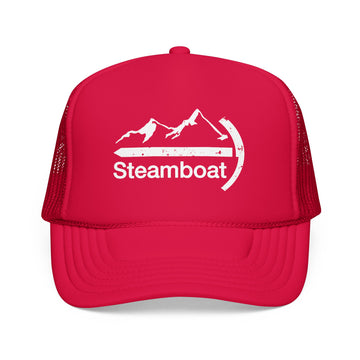 Buy red Steamboat, Colorado Trucker Hat - Foam Boulder Cap