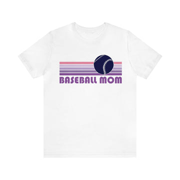 Buy white Baseball Mom T-Shirt - Retro Unisex Baseball Mom Shirt