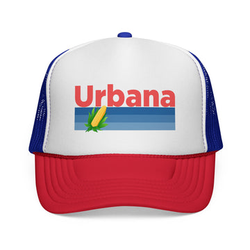 Urbana, Illinois Retro Corn and Farm Trucker Hat