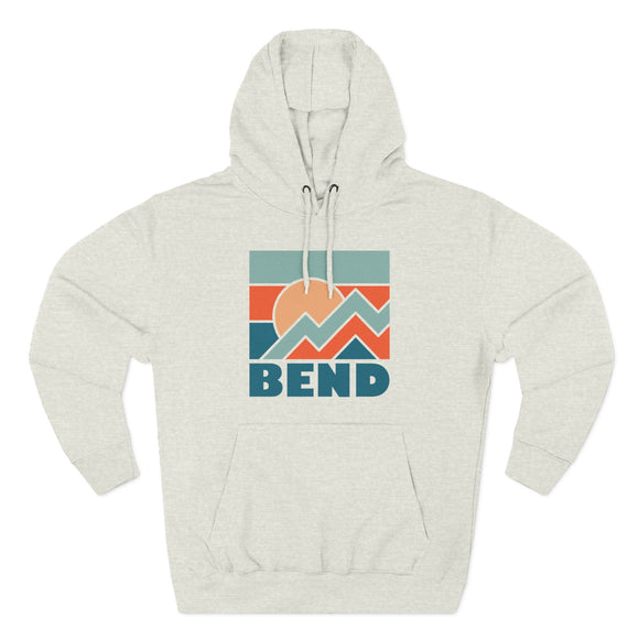 Bend, Oregon Hoodie - Retro Mountain Unisex Sweatshirt