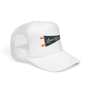 Lassen Volcanic National Park Pennant Trucker Hat — Vintage Foam Mesh Cap-12