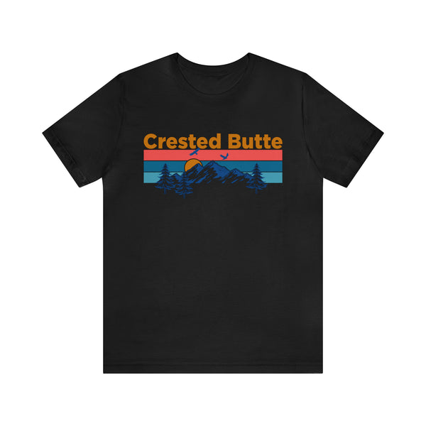 Crested Butte, Colorado Shirt - Mountain Sunset Unisex Crested Butte T-Shirt