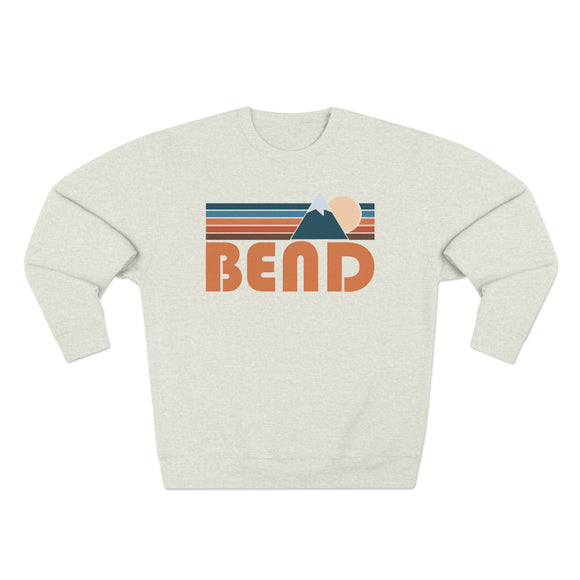 Premium Bend, Oregon Retro Mountain Graphic Sweatshirt