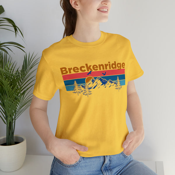Breckenridge, Colorado Shirt - Mountain Sunset Unisex Breckenridge T-Shirt