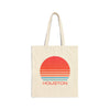 Houston, Texas Retro 80s Cotton Canvas Houston Tote Bag
