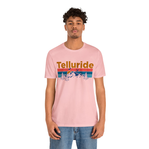 Telluride, Colorado Shirt - Mountain Sunset Unisex Telluride T-Shirt