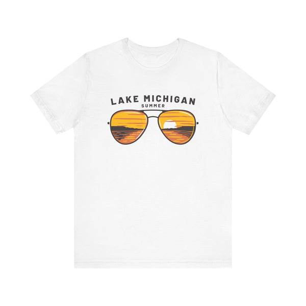Lake Michigan T Shirt - Sunglasses Lake Graphic Lake Michigan Tee