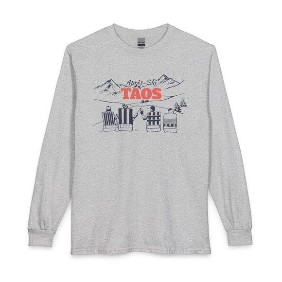 Taos, New Mexico Après-ski Long Sleeve Shirt - Mountain Retro Skiing