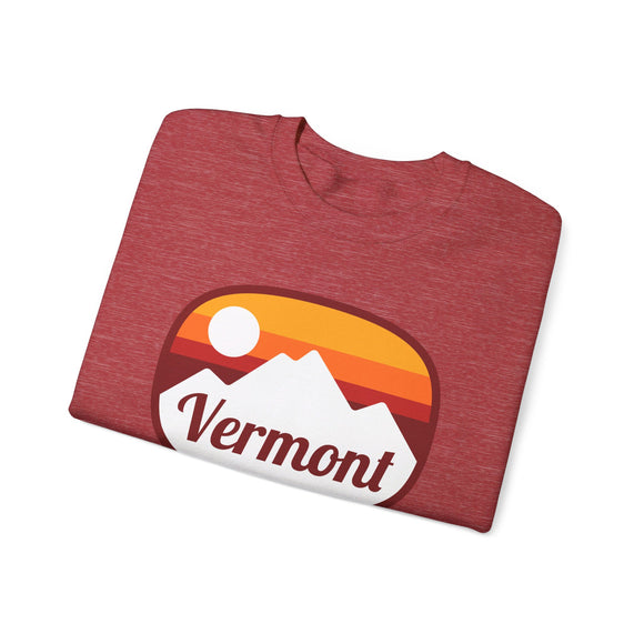 Vermont Sweatshirt - Unisex Retro Ombre Vermont Crewneck Sweatshirt