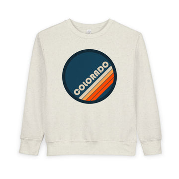 Colorado Toddler Sweatshirt - Retro Colorado Toddler Crewneck Sweatshirt