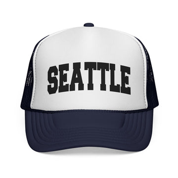 Buy dark-navy Seattle, Washington Collegiate Style Trucker Hat