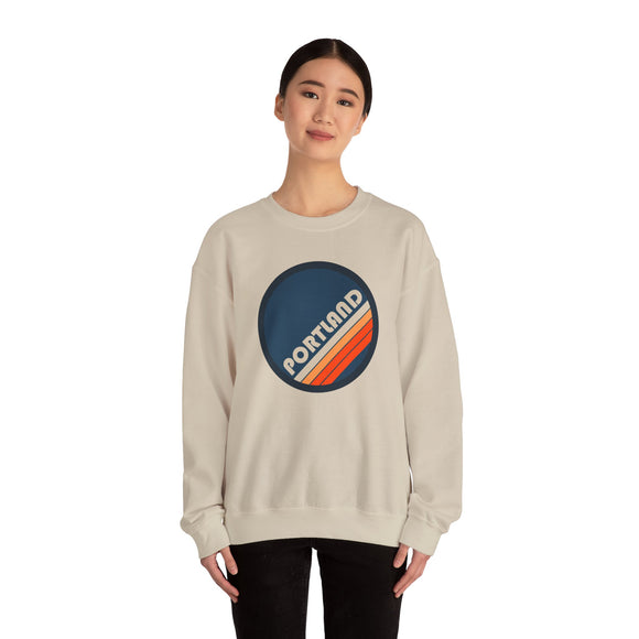 Portland, Oregon Sweatshirt - Retro Graphic Crewneck