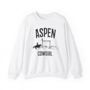 Aspen, Colorado Sweatshirt - Mountain Cowgirl Graphic Crewneck-1