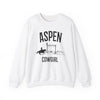 Aspen, Colorado Sweatshirt - Mountain Cowgirl Graphic Crewneck