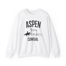 Aspen, Colorado Sweatshirt - Mountain Cowgirl Graphic Crewneck