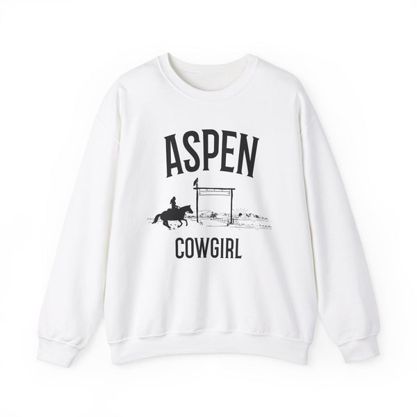 Aspen, Colorado Sweatshirt - Mountain Cowgirl Graphic Crewneck