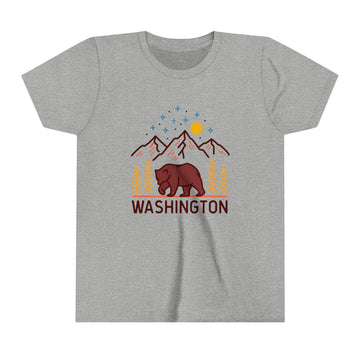 Buy athletic-heather Washington Youth T-Shirt - Unisex Kids Washington Shirt